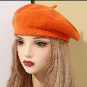 Orange Beret Hat